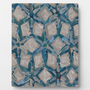 Aqua and Taupe Glaze #8295 Plaque