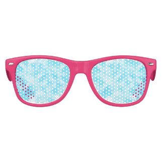 Aqua and White Mottled Kids Sunglasses