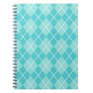 Aqua Argyle Notebook