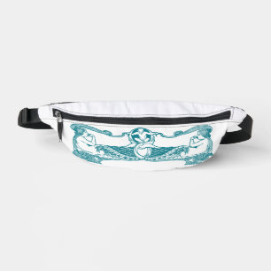Aqua Art Nouveau Mermaids Bum Bags