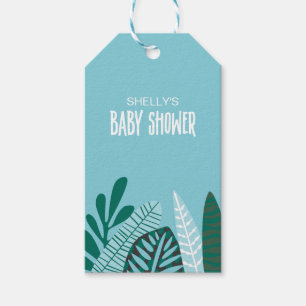 Aqua Baby On Board Baby Shower Favour Tag