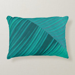 Aqua Banana Leaf Decorative Cushion