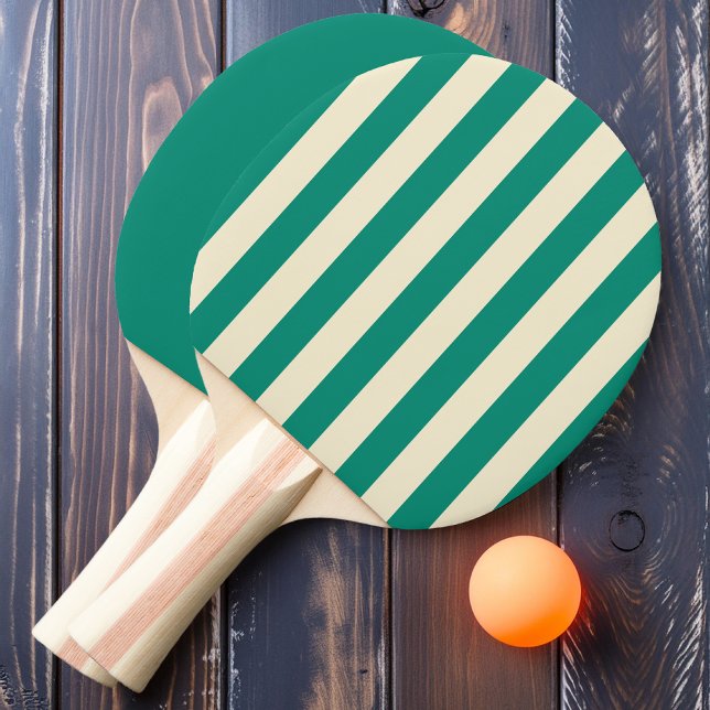 Aqua Beach Breeze Polo Striping and Solid  Ping Pong Paddle (Creator Uploaded)