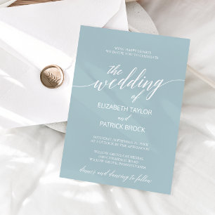 Aqua Beach Coordinate Wedding Invitation