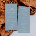 Aqua Beach Coordinate Wedding Program Programme<br><div class="desc">This aqua beach coordinate wedding program is perfect for a tropical destination wedding. The simple and modern design features stunning turquoise, teal and light blue reminiscent of the sea. It's paired with gorgeous elegant calligraphy. Include the name of the bride and groom, the wedding date and location, thank you message,...</div>