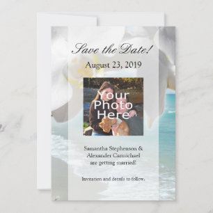 Aqua Beach Orchid Save The Date