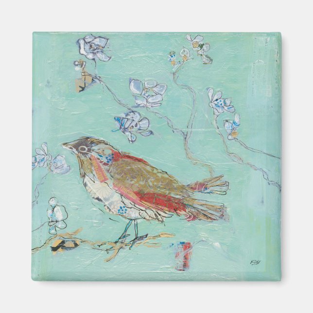 Aqua Bird Magnet (Front)