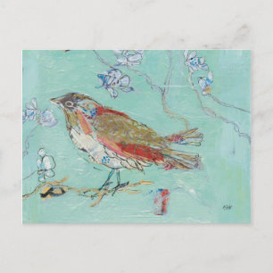 Aqua Bird Postcard