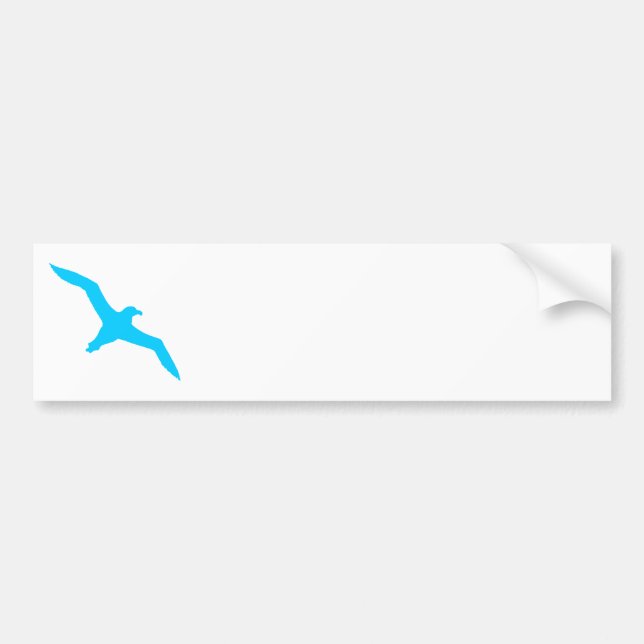 Aqua Blue Albatross Bumper Sticker (Front)