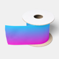 Aqua Blue and Neon Pink Ombre