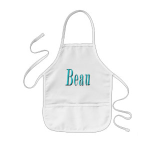 Aqua Blue Beau Name, Kids Apron