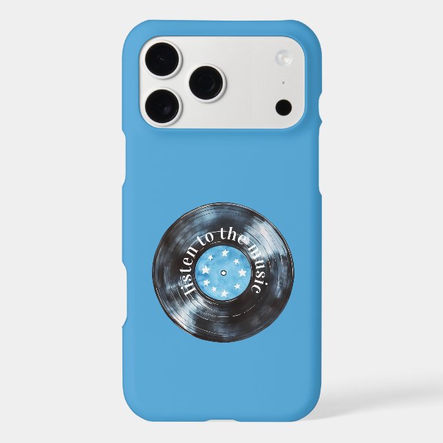 Aqua Blue Black Record Music (Back)