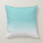 Aqua Blue Colour of 2021 Popular Ombre Cushion<br><div class="desc">This design was created though digital art. It may be personalised in the area provided. Contact me at colorflowcreations@gmail.com if you with to have this design on another product. Purchase my original abstract acrylic painting for sale at www.etsy.com/shop/colorflowart. See more of my creations or follow me at www.facebook.com/colorflowcreations, www.instagram.com/colorflowcreations, www.twitter.com/colorflowart,...</div>
