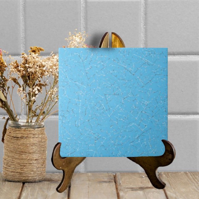 Aqua Blue Crackled Glaze Simple Modern Texture Tile (Creator Uploaded)