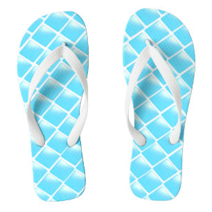 Aqua Blue Diamond Design Jandals