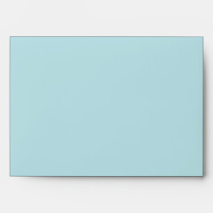 Aqua Blue Diamond Scallop Wedding Envelope
