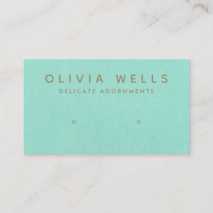Aqua Blue Earring Display  Business Card