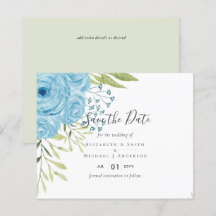 Aqua Blue Floral Wedding 