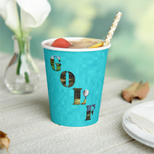 Aqua Blue Golf, Paper Party Cups