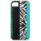 Aqua Blue Leopard and Zebra Custom Animal Print