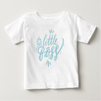 Aqua Blue Little Boss Calligraphy with Crown