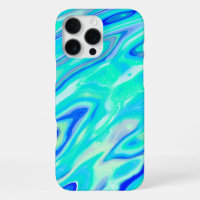 Aqua Blue Marble Texture Abstract Liquid Pattern