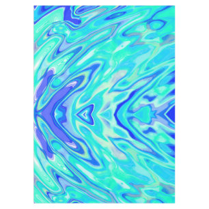 Aqua Blue Marble Texture Abstract Liquid Pattern Tablecloth