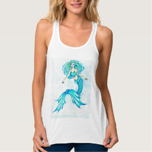 Aqua Blue Mermaid Tank Top