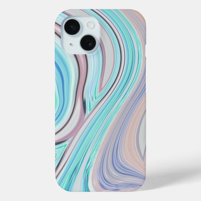 aqua blue mint green lilac purple pastel rainbow Case-Mate iPhone case (Back)