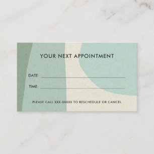 AQUA BLUE MODERN KRAFT ABSTRACT ART APPOINTMENT BUSINESS CARD