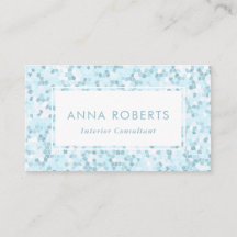Aqua blue Mosaic pattern business card