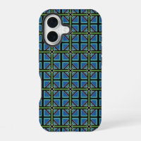 Aqua Blue Moss Green Celtic Kilt Pattern