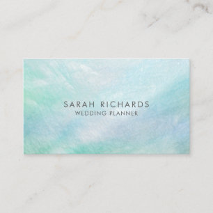 Aqua Blue Mother of Pearl Pretty Business Card