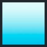 Aqua blue ombre background poster<br><div class="desc">Blue aqua gradient colours.</div>
