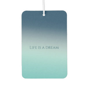 Aqua Blue Ombre Car Air Freshener