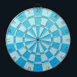 Aqua Blue Ombre Dartboard<br><div class="desc">Aqua Blue Ombre Dart Board</div>