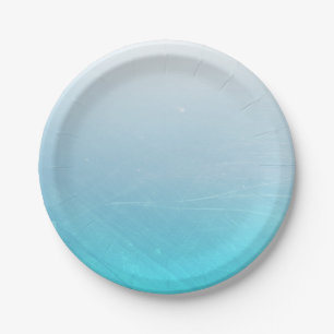 Aqua Blue Personalised Wedding Paper Plates