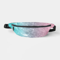 Aqua blue Pink ombre sea galaxy abstract