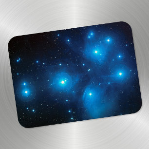 Aqua Blue Pleiades Constellation Photo Magnet