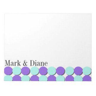Aqua & Blue Polka Dots Notepad