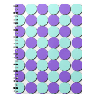 Aqua & Blue Polka Dots Spiral Notebook