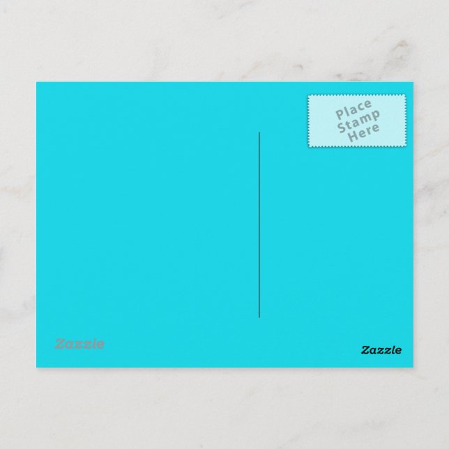Aqua Blue Postcard (Back)