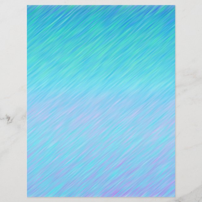 Aqua Blue Rain Pattern Scrapbook Paper (Front)