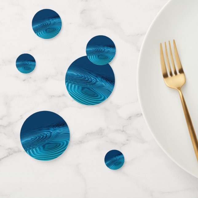 Aqua Blue Ripples  Confetti (Group)
