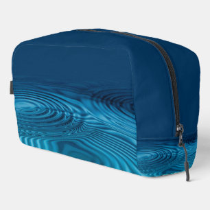 Aqua Blue Ripples Dopp Kit
