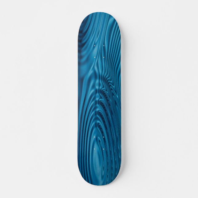 Aqua Blue Ripples  Skateboard (Front)