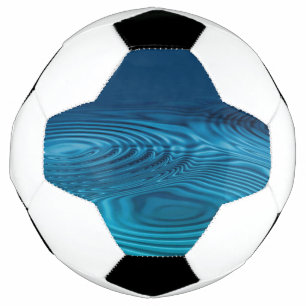 Aqua Blue Ripples Soccer Ball