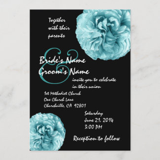 Aqua Blue Roses Wedding Template
