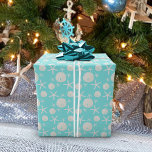 Aqua Blue Sand Dollar Starfish Pattern Wrapping Paper<br><div class="desc">This aqua blue and white beachy wrapping paper has a pattern of sand dollars and starfish.
*If you would like this design on more products or need design help,  please contact me through Zazzle Chat.</div>