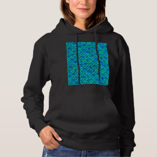 Aqua Blue Scales Hoodie